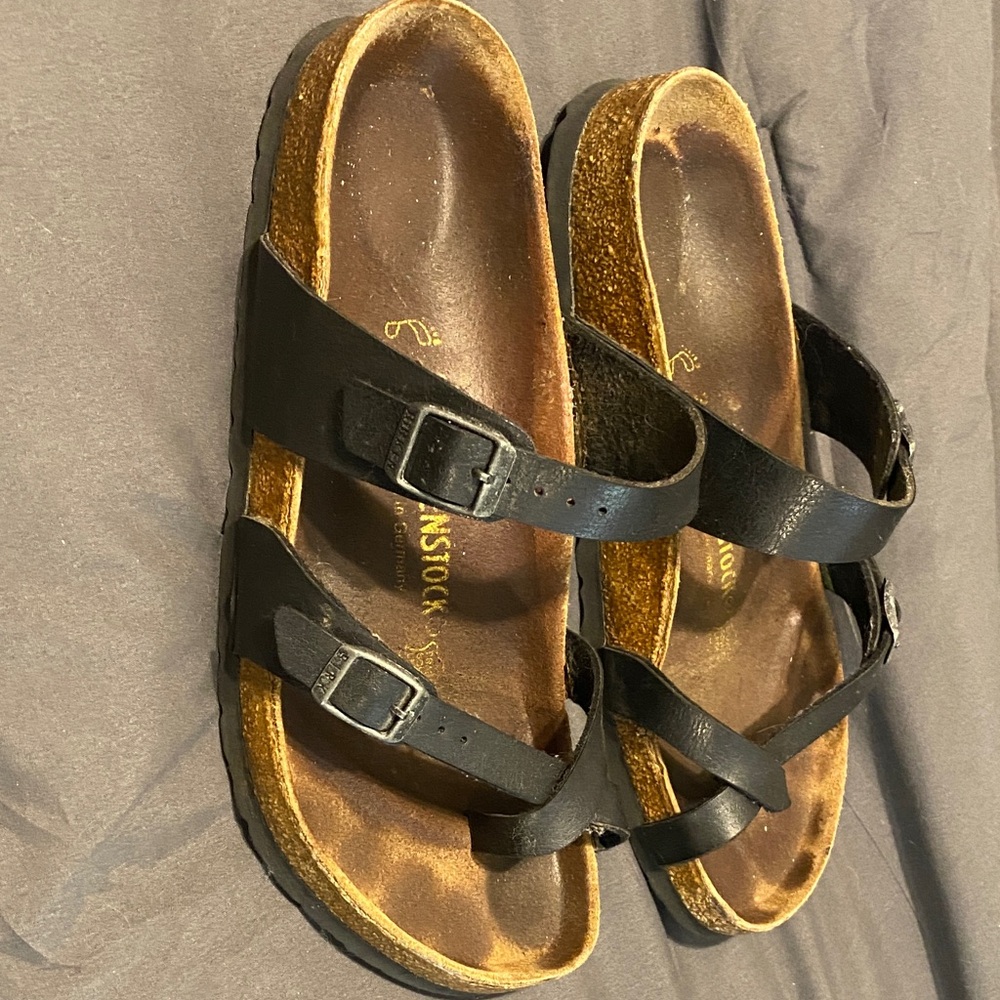 Birkenstock Black Leather Sandals
